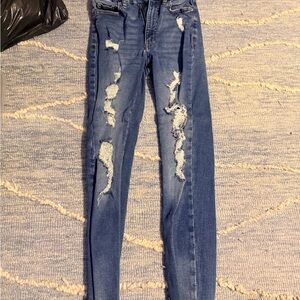 Distressed Blue Women's Jeans